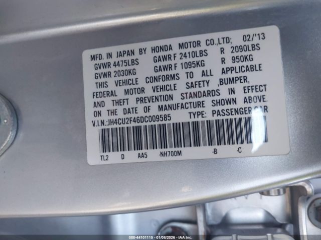 2013 ACURA TSX JH4CU2F46DC009585 Photo 8