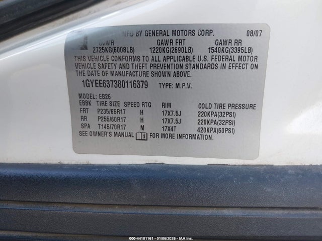 2008 CADILLAC SRX 1GYEE637380116379 Photo 8