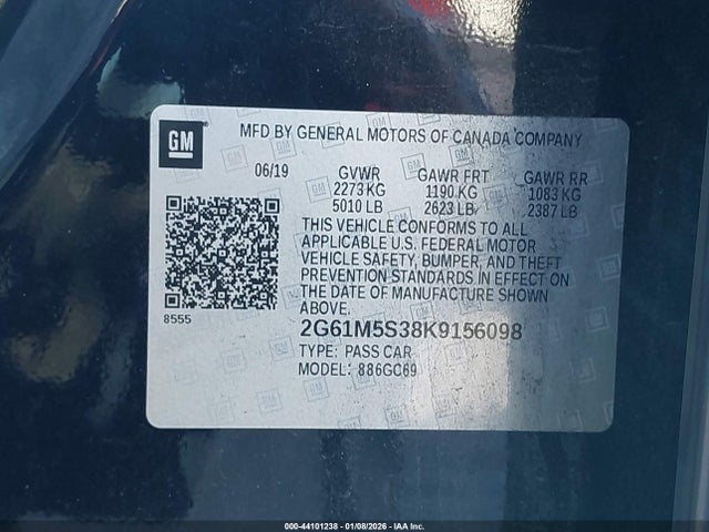 2019 CADILLAC XTS 2G61M5S38K9156098 Photo 8