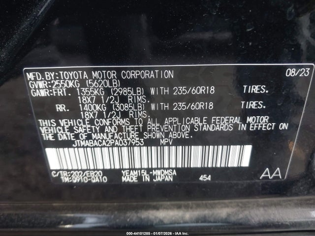 Toyota BZ4X XLE 2023 JTMABACA2PA037953 Image 9