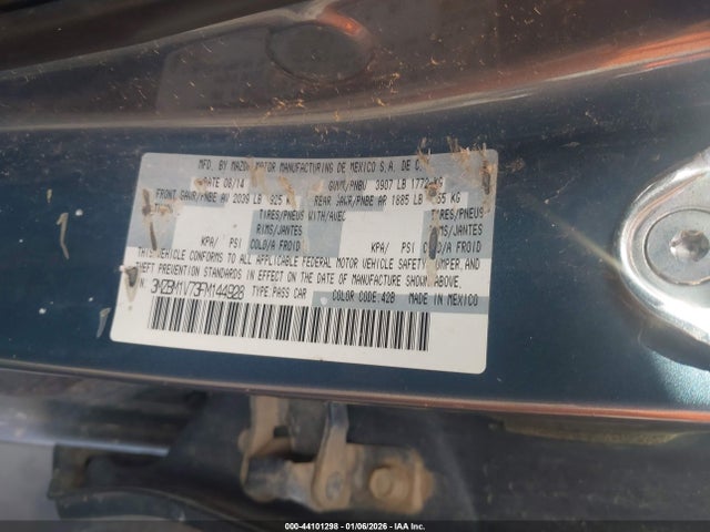 3MZBM1V73FM144928 Mazda Mazda3 I Touring
