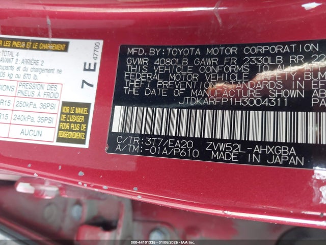 JTDKARFP1H3004311 Toyota Prius Prime Advanced