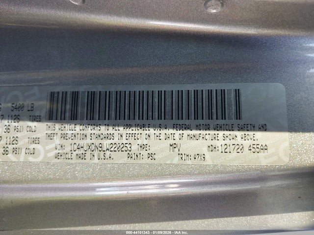 1C4HJXDN9LW220253 Jeep Wrangler Unlimited Sport S 4x4