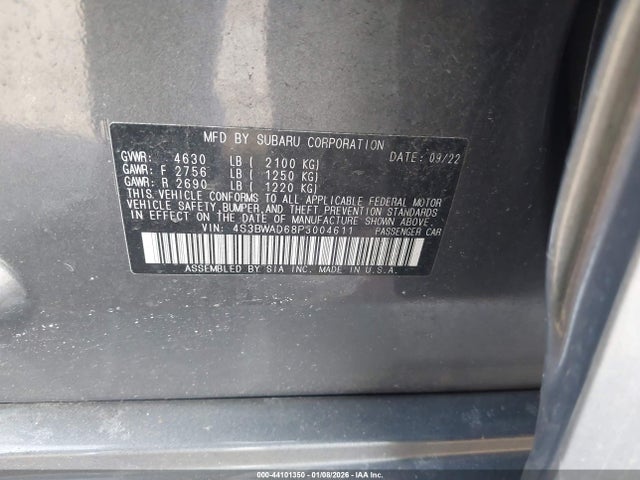 4S3BWAD68P3004611 Subaru Legacy Premium