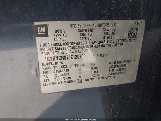 2018 CADILLAC XT5 1GYKNCRS7JZ120708 Photo 8