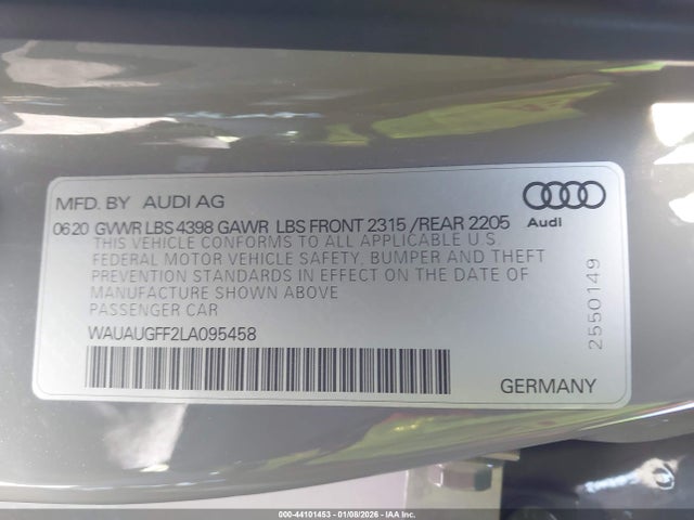2020 AUDI A3 WAUAUGFF2LA095458 Photo 8