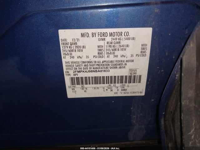 2022 FORD EDGE 2FMPK4J98NBA01833 Photo 8