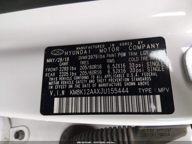 KM8K12AAXJU155444 Hyundai Kona Se