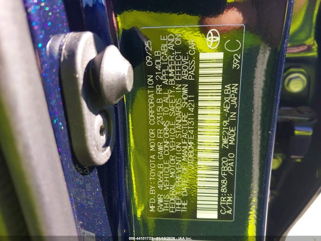 JTDBCMFE4T3114211 Toyota Corolla Hybrid Hybrid Le