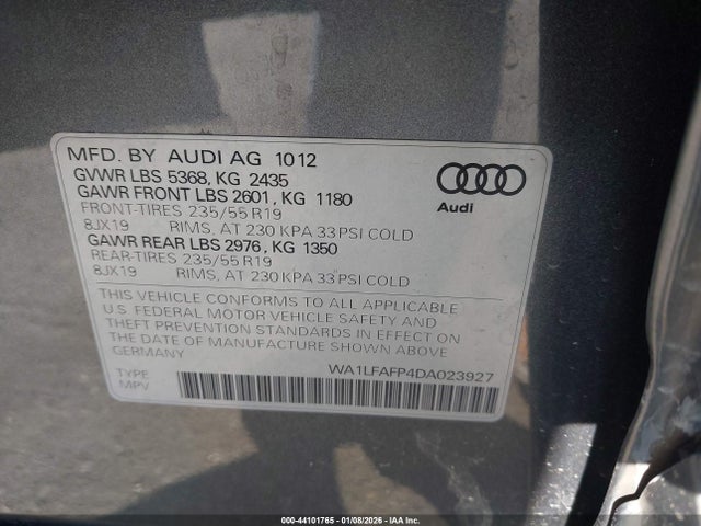 2013 AUDI Q5 WA1LFAFP4DA023927 Photo 8