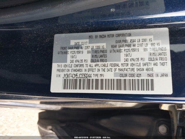 2018 MAZDA CX-5 JM3KFACM5J0339244 Photo 8