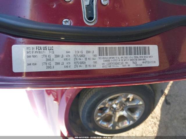 Aukcja sprzedaży 2016 Ram 1500 Laramie, vin: 1C6RR7NT0GS421103, numer aukcji: 44101928