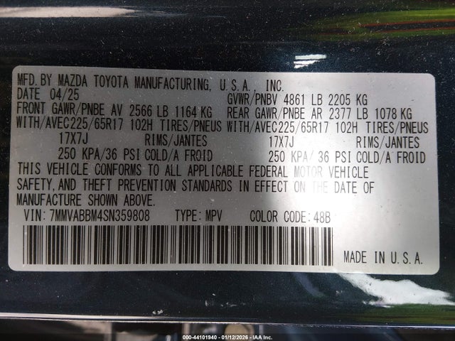 Продаж на аукціоні авто 2025 Mazda Cx-50 2.5 S Preferred Package, vin: 7MMVABBM4SN359808, номер лоту: 44101940