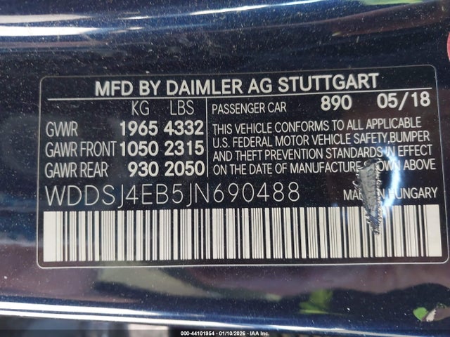 Mercedes-Benz CLA 250 2018 WDDSJ4EB5JN690488 Image 9