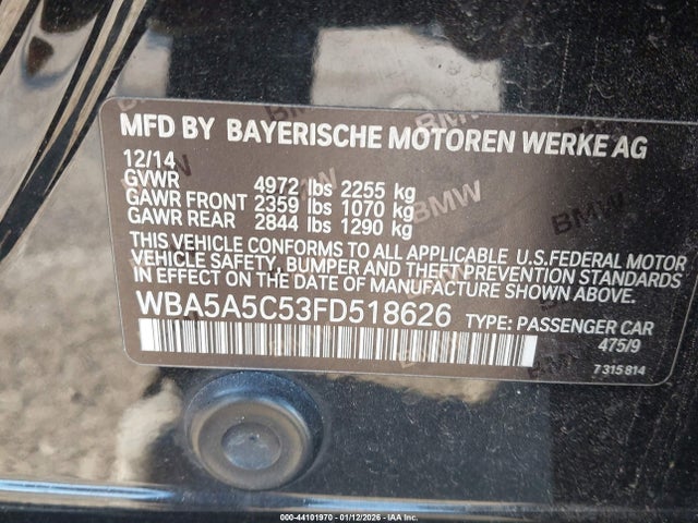 2015 BMW 528I WBA5A5C53FD518626 Photo 8