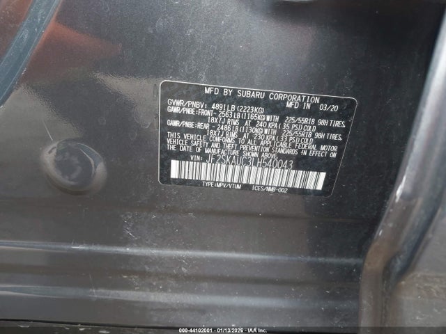 Subaru Forester Limited 2020 JF2SKAUC3LH540043 Image 9