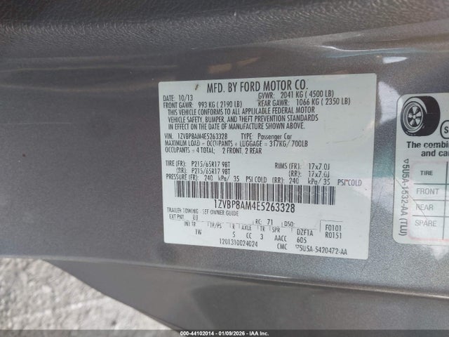Ford Mustang V6 2014 1ZVBP8AM4E5263328 Image 9