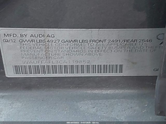 2012 AUDI A4 WAUFFAFL3CA119852 Photo 8