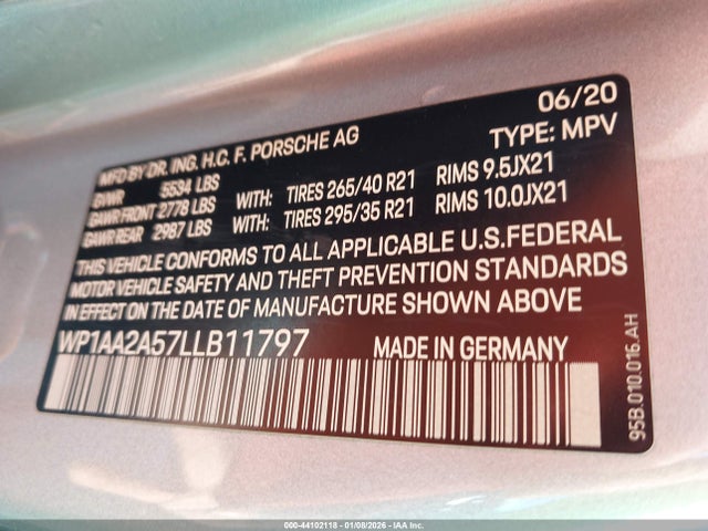 2020 PORSCHE MACAN WP1AA2A57LLB11797 Photo 8