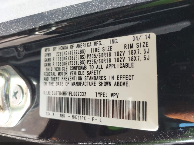 2015 ACURA RDX 5J8TB4H51FL002332 Photo 8