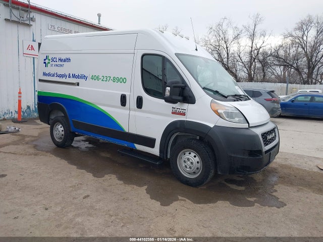 Aukcja sprzedaży 2019 Ram Promaster 1500 High Roof 136 Wb, vin: 3C6TRVBG9KE501240, numer aukcji: 44102355