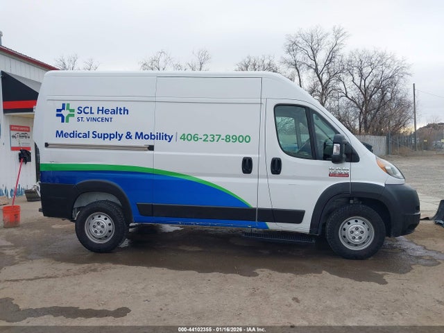 44102355 :رقم المزاد ، 3C6TRVBG9KE501240 vin ، 2019 Ram Promaster 1500 High Roof 136 Wb مزاد بيع