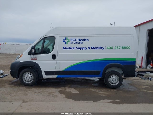 44102355 :رقم المزاد ، 3C6TRVBG9KE501240 vin ، 2019 Ram Promaster 1500 High Roof 136 Wb مزاد بيع