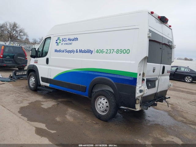 44102355 :رقم المزاد ، 3C6TRVBG9KE501240 vin ، 2019 Ram Promaster 1500 High Roof 136 Wb مزاد بيع