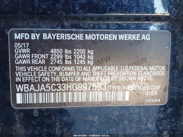 WBAJA5C33HG897593 BMW 530I