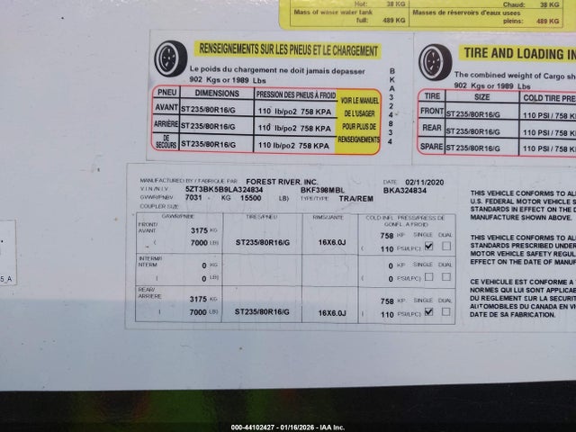 5ZT3BK5B9LA324834 Coachmen Other