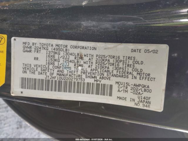 2002 LEXUS RX 300 JTJHF10U220279753 Photo 8