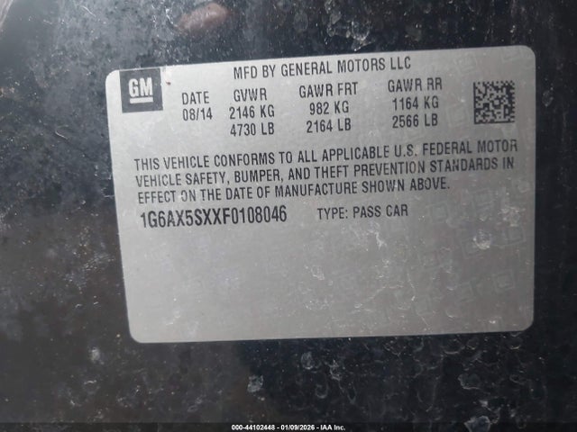 2015 CADILLAC CTS 1G6AX5SXXF0108046 Photo 8