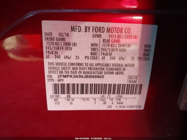 2018 FORD EDGE 2FMPK3K96JBB89965 Photo 8