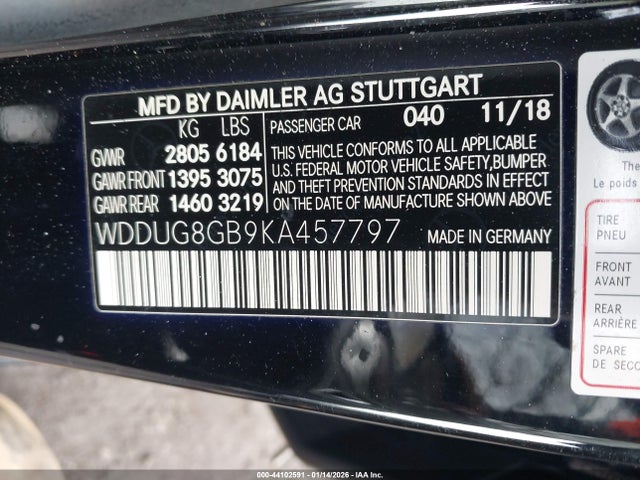 2019 MERCEDES-BENZ S 560 WDDUG8GB9KA457797 Photo 8