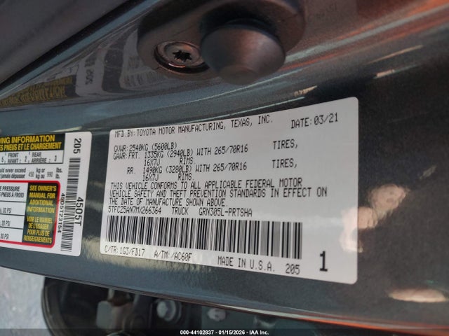 5TFCZ5AN7MX266364 Toyota Tacoma Trd Off-road