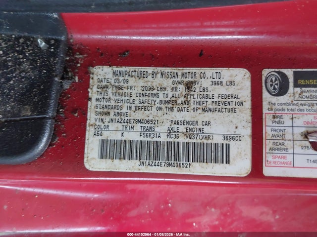 2009 NISSAN 370Z JN1AZ44E79M406521 Photo 8