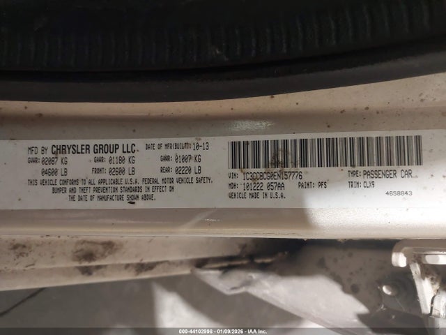 Продаж на аукціоні авто 2014 Chrysler 200 Limited, vin: 1C3CCBCG0EN157776, номер лоту: 44102998