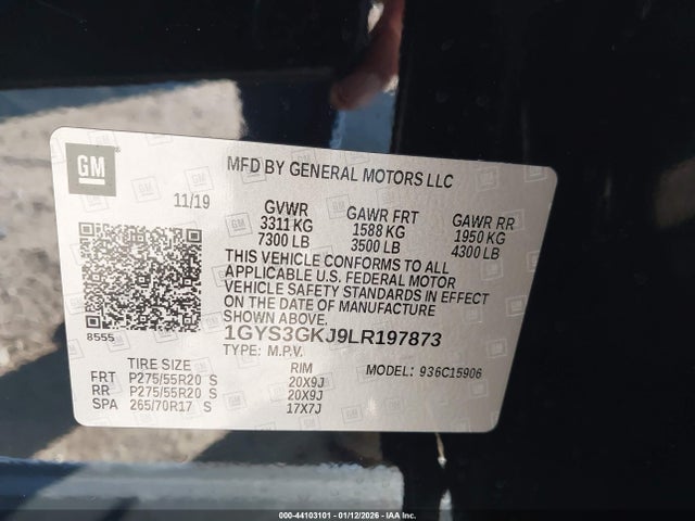 2020 CADILLAC ESCALADE ESV 1GYS3GKJ9LR197873 Photo 8