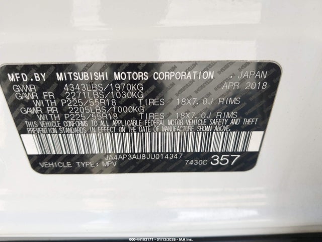 2018 MITSUBISHI OUTLANDER SPORT JA4AP3AU8JU014347 Photo 8