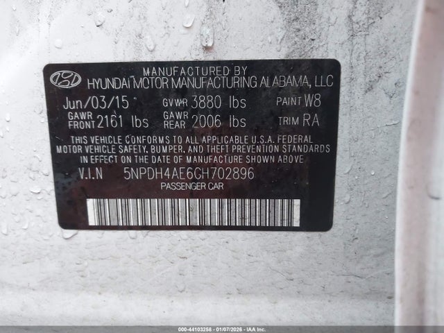 2016 HYUNDAI ELANTRA 5NPDH4AE6GH702896 Photo 8