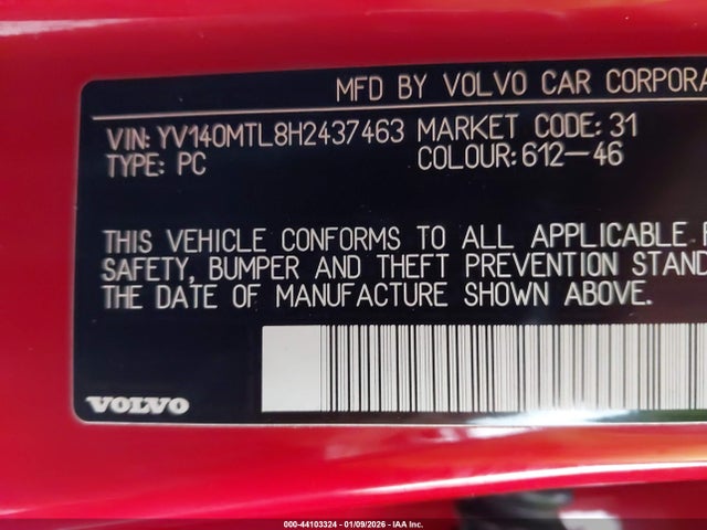 2017 VOLVO S60 YV140MTL8H2437463 Photo 8