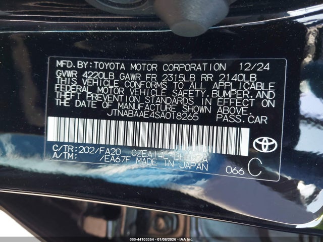 Toyota Gr Corolla Core 2025 JTNABAAE4SA018265 Image 9