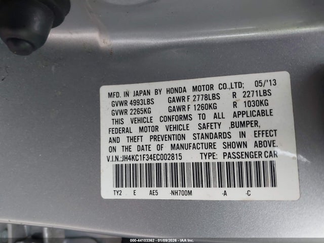 2014 ACURA RLX JH4KC1F34EC002815 Photo 8