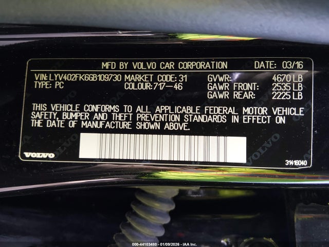 LYV402FK6GB109730 Volvo S60 Inscription T5 Drive-e Premier