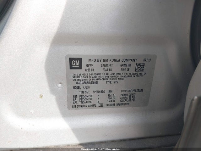 44103499 :رقم المزاد ، KL4CJASB3LB026903 vin ، 2020 Buick Encore Fwd Preferred مزاد بيع