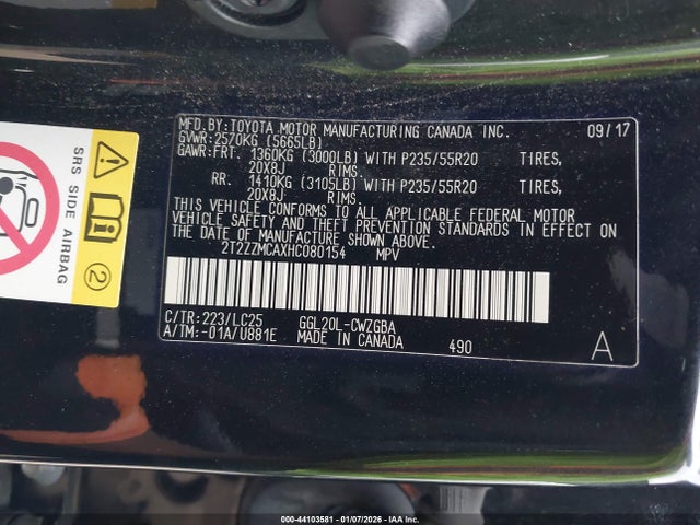 Aukcja sprzedaży 2017 Lexus Rx 350 F Sport, vin: 2T2ZZMCAXHC080154, numer aukcji: 44103581