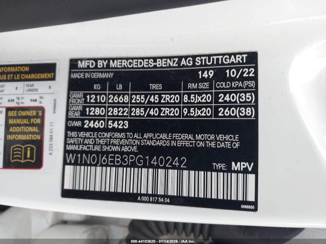 Продаж на аукціоні авто 2023 Mercedes-benz Amg Glc 43 4matic Coupe, vin: W1N0J6EB3PG140242, номер лоту: 44103620