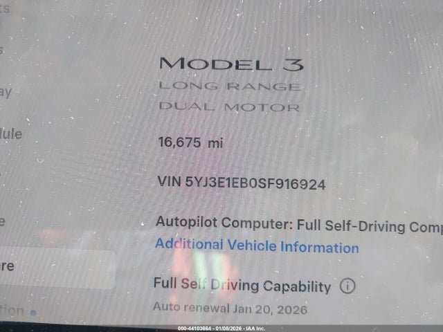 2025 TESLA MODEL 3 5YJ3E1EB0SF916924 Photo 6