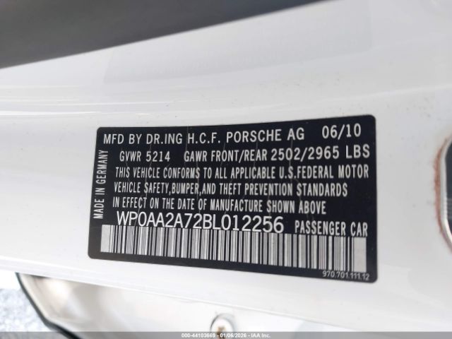 2011 PORSCHE PANAMERA WP0AA2A72BL012256 Photo 8