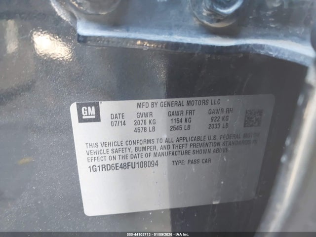 1G1RD6E48FU108094 Chevrolet Volt